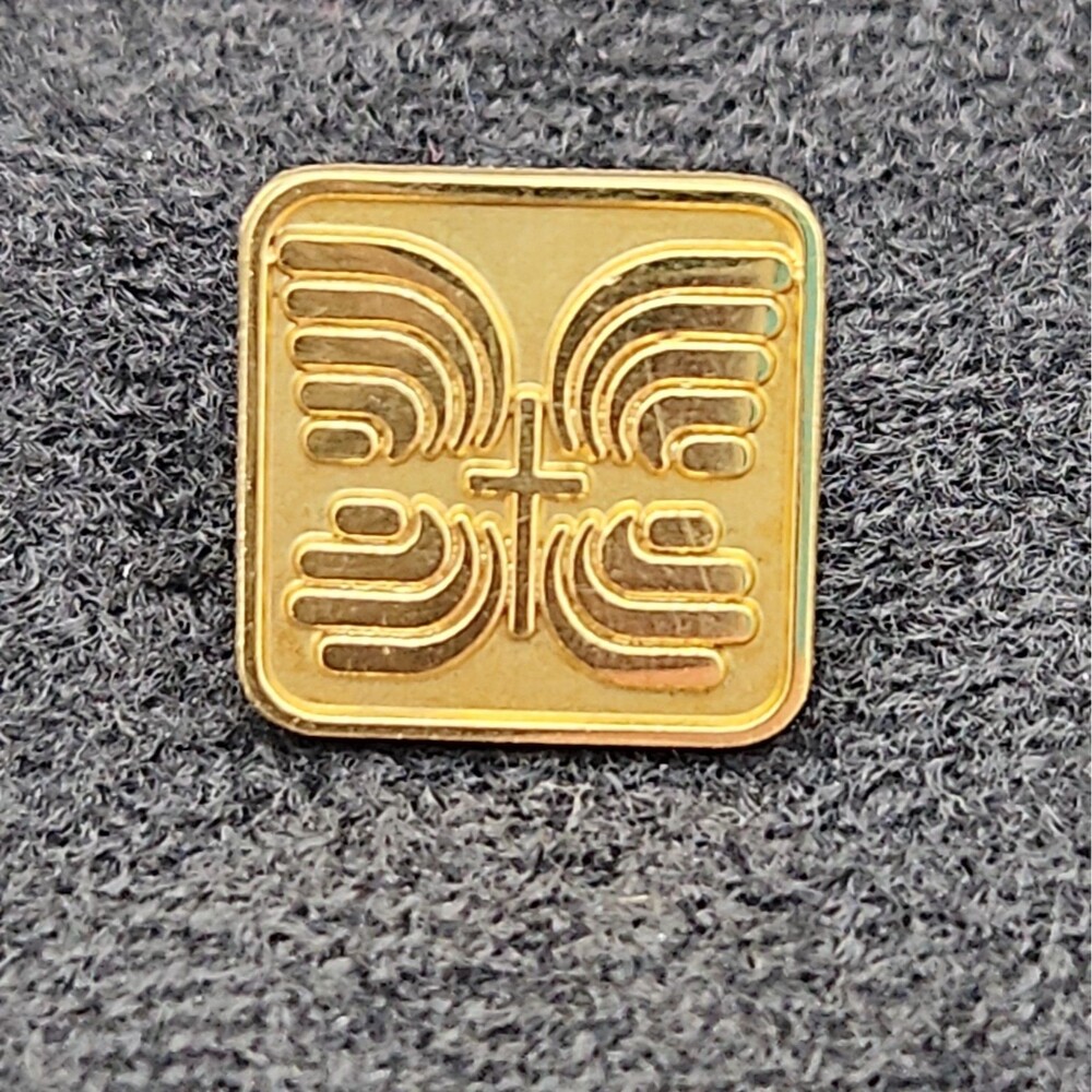 Pin Presbyterian Seal 1/20 10K Gold Filled Lapel Tie Pinback Elliot Barry Co VTG